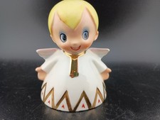 Vintage Lefton Angel Boy Bell Christmas 255B MCM Ceramic 1950s 3.5