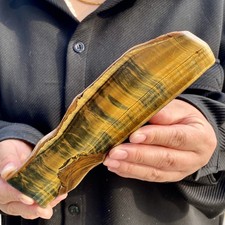 234G Natural Golden Tiger Eye Stone Flake Rough Mineral Specimen Quartz Crysta picture