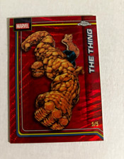 2026 Topps Chrome Marvel The Thing Ben Grimm #175 Red Parallel 5/5 picture