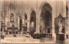 Basilica Interior Clery France C.1910s Sepia Unposted Postcard picture