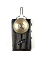Vintage Daimon German Pocket Flashlight Torch WWII Era Art Deco Bakelite Black picture