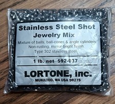 Lortone Stainless Steel Shot Mix 1 lb for Tumbling Jewelry Various Shapes picture
