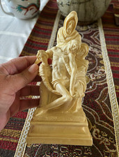 Vintage Casea Italy Michelangelo Bandini Pieta Statue Bonded Marble / Alabaster picture