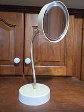 Vintage 1975 The Magic Focus Gooseneck Magnifying Make-Up Mirror - Read picture