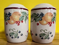 VTG Jay Imports Salt & Pepper Shakers w/Abundance pattern - 3.5 x 2.25 inches picture