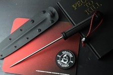 NEW Crawford Knives The Enforcer Spike - Satin / Knurled Aluminum w/ Poison Bead picture