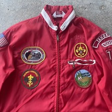 Vtg 60s BSA Boy Scouts Of America Windbreaker Jacket Patched Richard Green picture