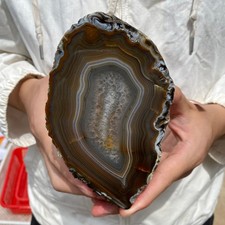 2100G Natural banded agate quartz crystal rough mineral specimen healing picture