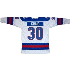 Jim Craig Autographed USA Hockey (White #30) Custom Stitched Jersey with 1980 Go picture