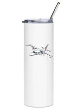 Mitsubishi MU-2 Marquise Stainless Steel Water Tumbler with straw - 20oz. picture