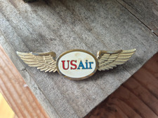 US Air Airways Vintage Flight Attendant Wings Pin 1990s picture