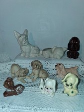 Vintage Dog Figurine Lot of 9 Ceramic Porcelain Puppy Figures Planter Collect picture