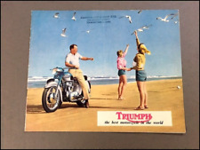 1961 Triumph Motorcycle Bike Brochure Catalog - Trophy Thunderbird Bonneville picture