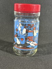 Vintage 1970s Maxwell House Coffee Glass Canister Jar Red Lid Kitchen Scene picture