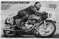 1963 Matchless G-12 CSR Motorcycle Original Print Ad picture