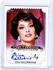 Gina Lollobrigida 2016 Leaf Pop Century Autograph Card - Italian Actress Auto picture