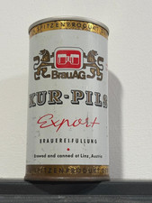 Kur-Pils Export Beer Can, EMPTY 12oz Old Tin can From Linz, Austria 1960s picture