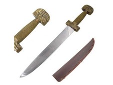 Medieval Warrior 10th Century Full Tang High Carbon Steel Viking Dagger w/Sheath picture