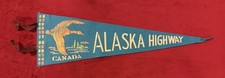 Vintage Alaska Highway 17 Inch Travel Pennant Canada Canadian Geese Graphic picture
