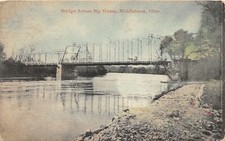 G78/ Middletown Ohio Postcard 1914 Bridge Across Big Miami River picture