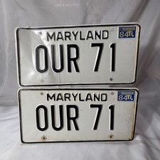 1984 Maryland License Plate OUR 71 Vehicle Tags picture