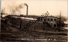 Real Photo 1911 Paper Mill At Carthage NY Wilna New York NY RP RPPC K369 picture
