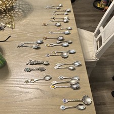 Huge Lot of Over 25 Souvenir Spoons Various States picture