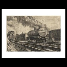 Reginald Marsh - Tank Car (1929) Art Card Print picture