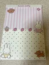Sweet miffy Miffy Stationery Notepad Pink & White Stripes Paper picture