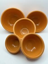Authentic Rare Vintage True Melmac Tangerine 5pc  Nesting Measuring Cups/Bowls picture