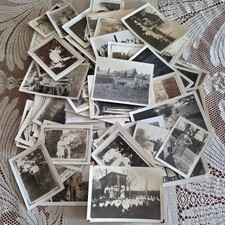 1920s-40s Lot of 85 Old Snapshots Photos Vintage B&W Photographs Some Identified picture