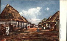 Tuck Oilette Cuba Street Scene Villagers c1910 Vintage Postcard picture