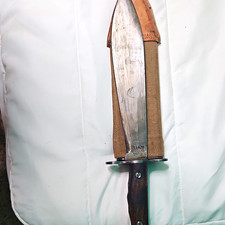 Plumb 1918 Vintage Combat Fixed Blade Knife, Clip Point, Full Tang, Sheath picture
