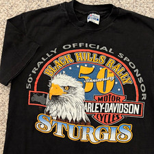 Vintage 1988 Harley Davidson Sturgis 50th T-shirt Mens Size Medium picture