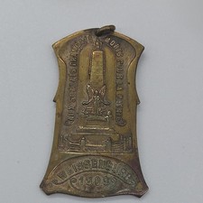 Rare 1909 Medal Wissembourg Alsace French Soldiers Memorial Metal Pendant picture