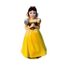 VTG 1960s Disney Snow White Retro Figurine Ceramic Yellow Dress Walt Disney Prod picture