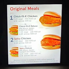Authentic Chick-Fil-A Lightbox Menu Sign Working LED Restaurant Display 20x24 picture