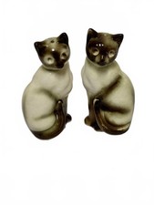 Vintage Siamese Cat Salt & Pepper Shakers Japan Mid Century Ceramic Figurine Set picture
