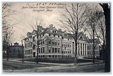 1907 North Chestnut Street Grammar School Building View Springfield MA Postcard picture