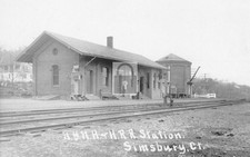 NYNH & HRR Railroad Train Station Depot  Simsbury Connecticut CT - Reprint picture