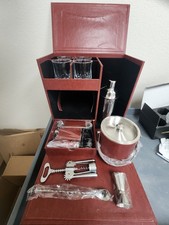 Complete Portable Luxury Briefcase Travel Bar Set picture