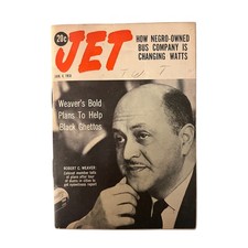 1968 JET Magazine Robert C Weaver HUD Watts Black History Jan 4 Vintage picture