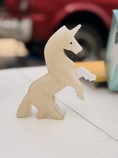 Vtg QUARTZ Unicorn Horse Rearing Approx 6” Tall picture