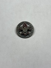 Vintage Sterling Silver Boy Scout of America Collar Pin Robbins Co - 25 year pin picture