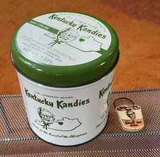 Vtg KFC Kentucky Fried Chicken - Kandies Tin & RARE Promo Keychain Columbus, OH picture
