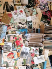85+ Random DAMAGED Vintage Postcard s Crafts Journaling All Eras 1900s to 1990s picture
