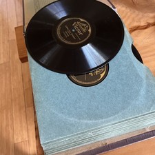 Set Of 12 Vintage 78 Records From Victor Talking Machine Co. Includes Binder. picture