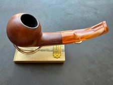 Very Rare Estate Vintage Pipe. GOLDEN BULL Orange Pearl Stem. Beautiful Pipe picture