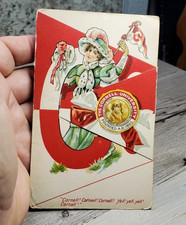 Antique Cornell College Girl Mechanical Pennant Foldout Postcard Poli Vaudeville picture