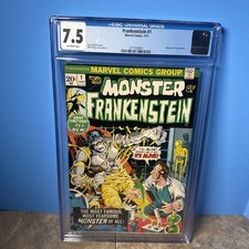 THE MONSTER OF FRANKENSTEIN 1 CGC 7.5 MARVEL COMICS 1973 picture